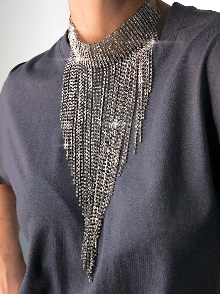 GRANDE SILVER STRASS NECKLACE