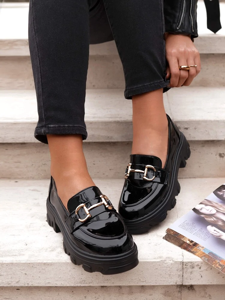 ΜΑΥΡΑ ΛΟΥΣΤΡΙΝ LOAFERS -...