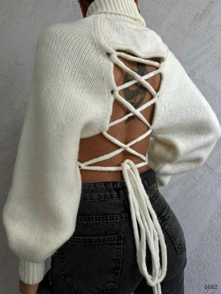 FREMONT - WHITE KNITTED BLOUSE