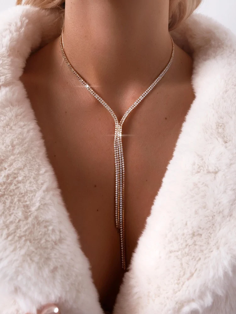 GOLD NECKLACE STRASS BAMBI