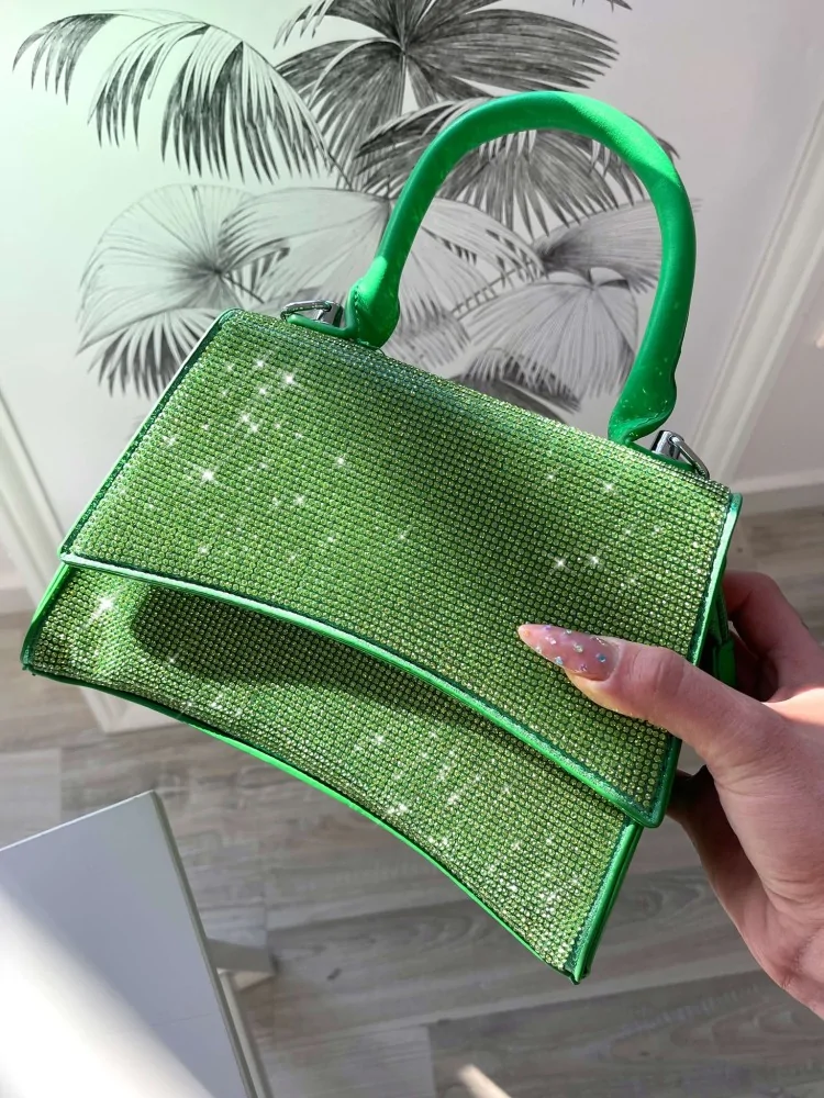 MILANI LIME STRASS HANDBAG