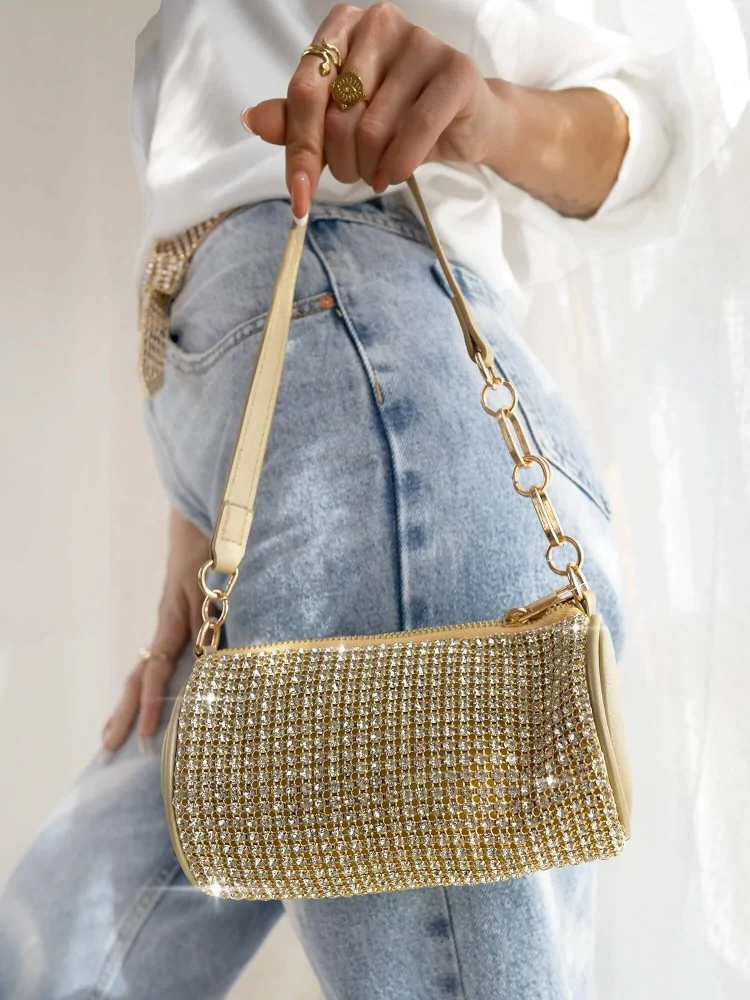 KATRIN CRYSTALS GOLD HANDBAG