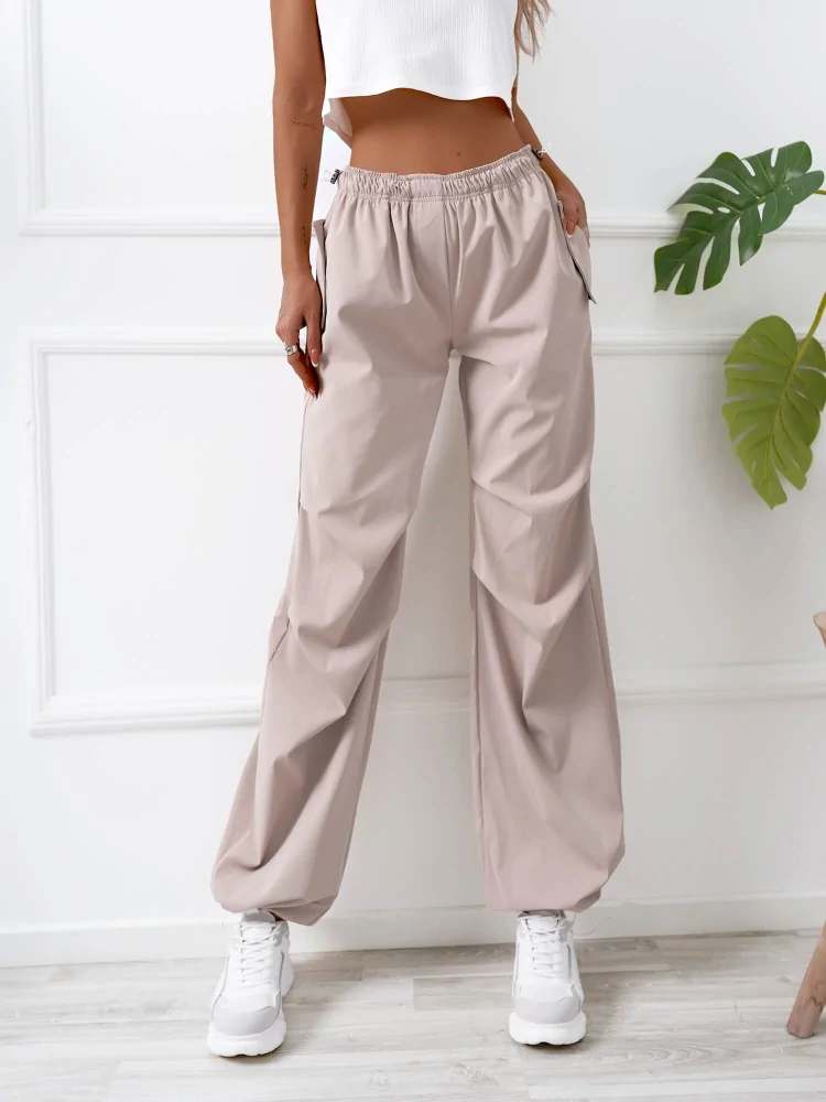 RENATA - BEIGE PARACHUTE PANTS