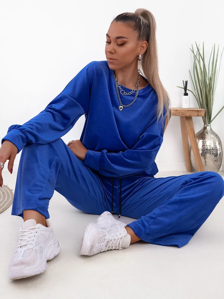 BLUE ROYAL VELOUR SET -...