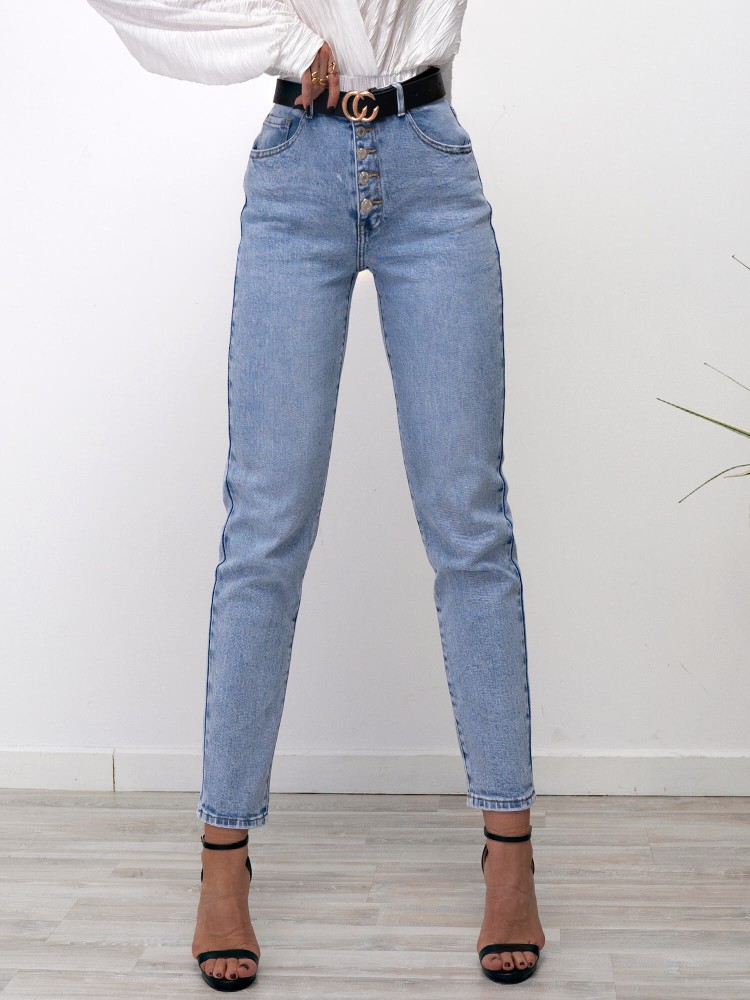 NELLIE BLUE MOM FIT JEANS
