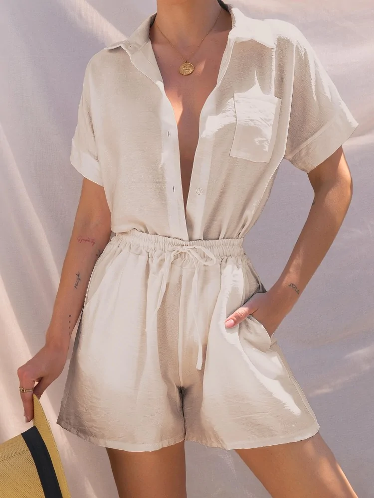 MOJO BEIGE SHORTS SET