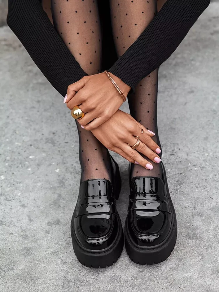 MEDORA BLACK PATENT LEATHER...