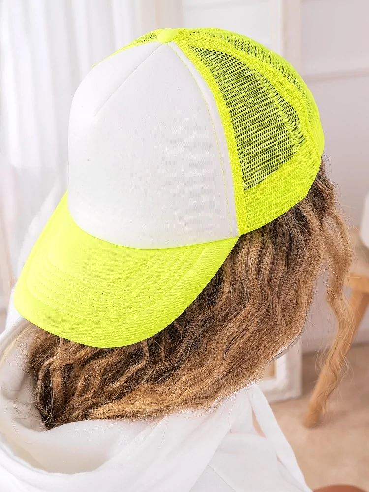 TRUCKER HAT YELLOW WHITE