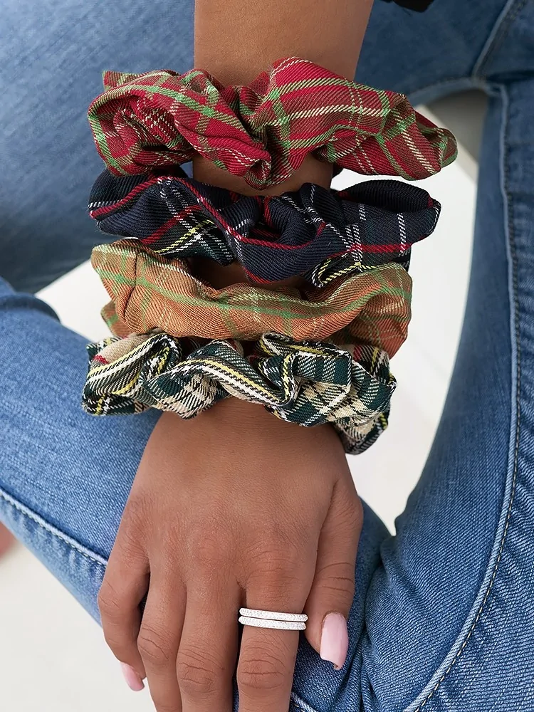 DUBLIN CHECKED SCRUNCHIES
