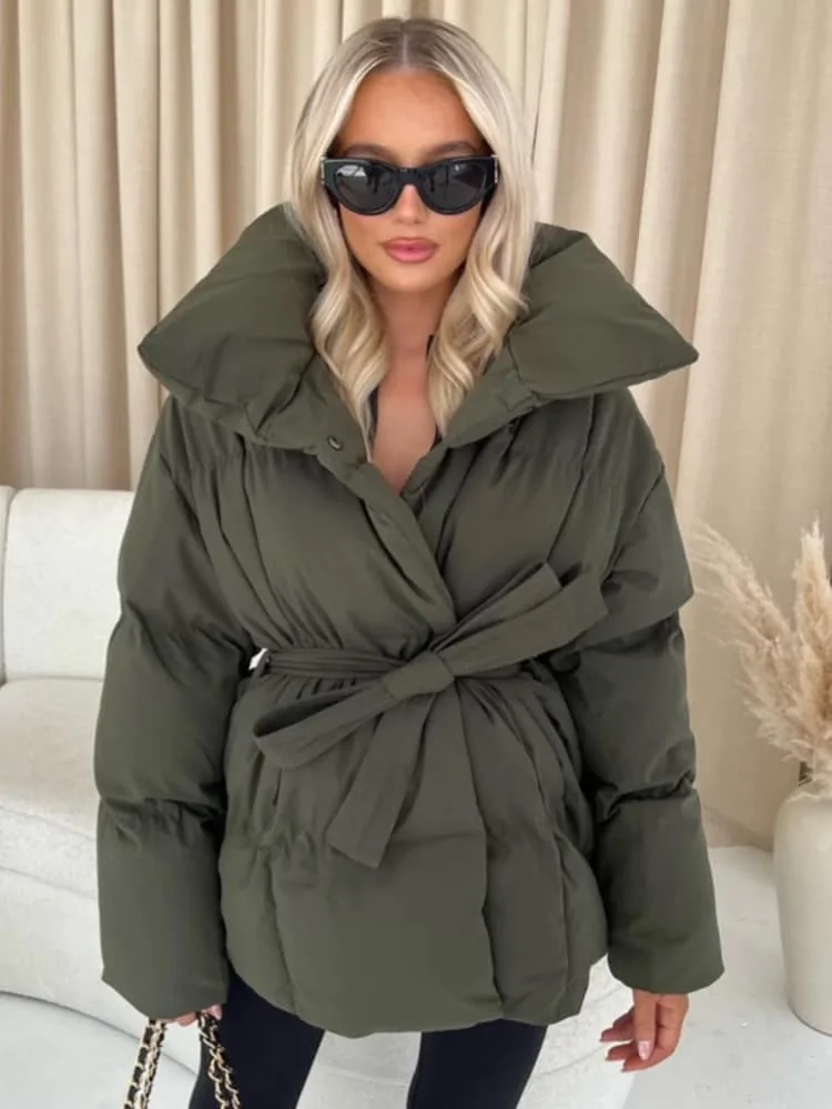 VERGEL KHAKI PUFFER JACKET