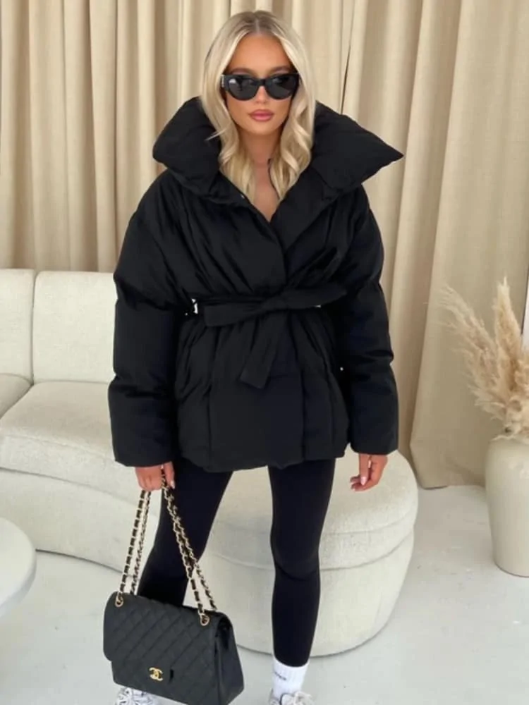 VERGEL BLACK PUFFER JACKET