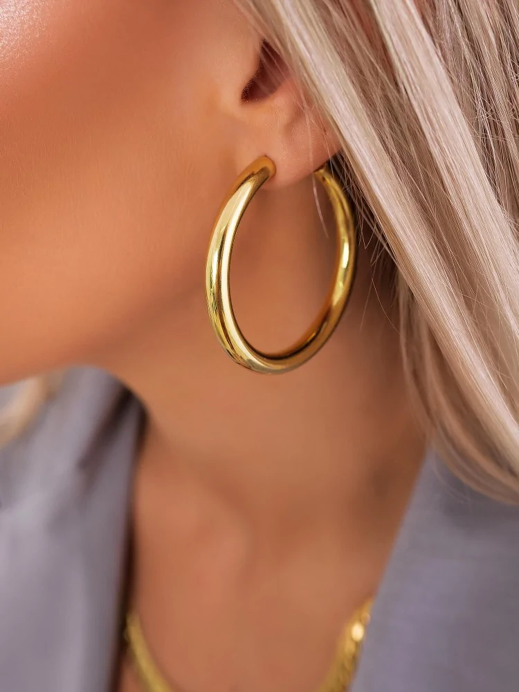 GOLD HOOP EARRINGS JASTIN