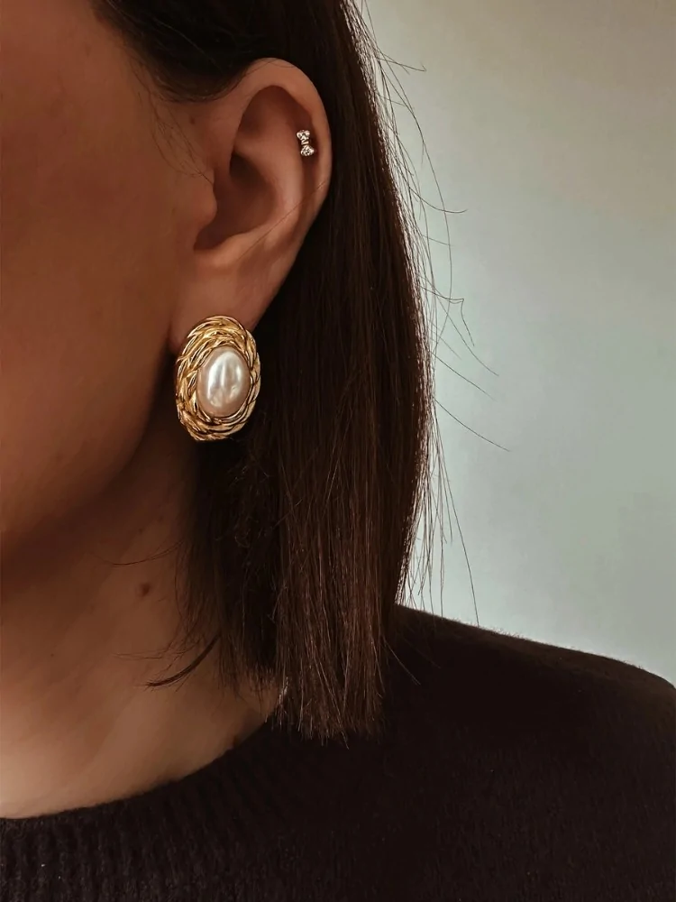 EARRINGS WITH PEARL - GOPEARL