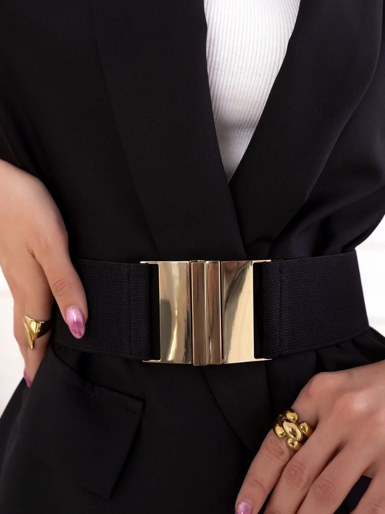 BLACK WITH GOLD BELT - HARVI
