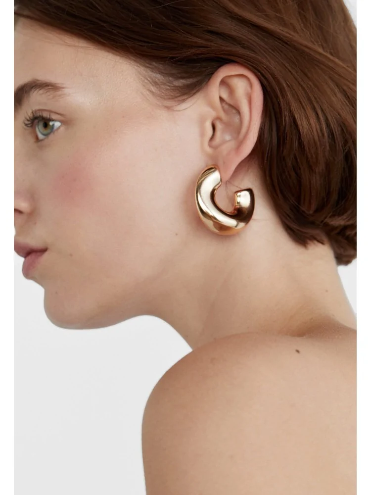 GOLD HOOP EARRINGS - VADA