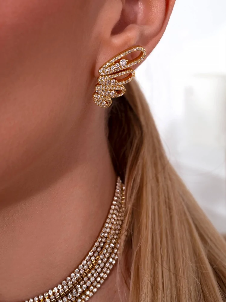ARTEMIS GOLD STRASS EARRINGS