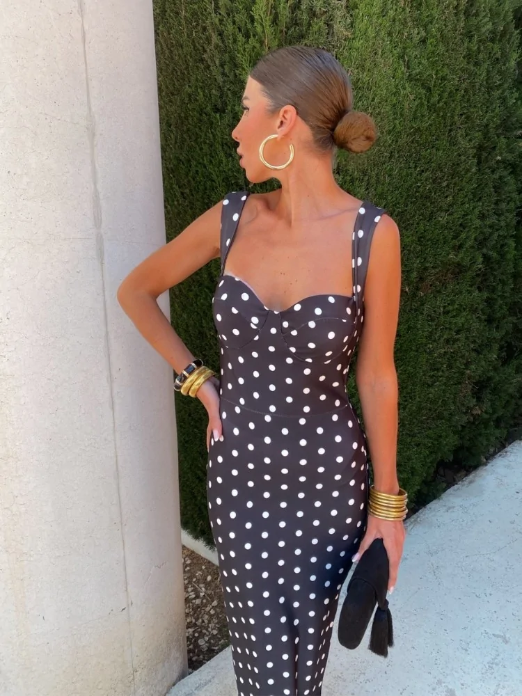 BLACK WITH WHITE POYA DRESS...