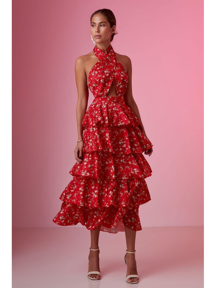 FLORAL RED DRESS - PORTUGAL