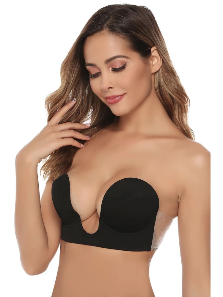 BLACK SILICON BRA  - V BRA