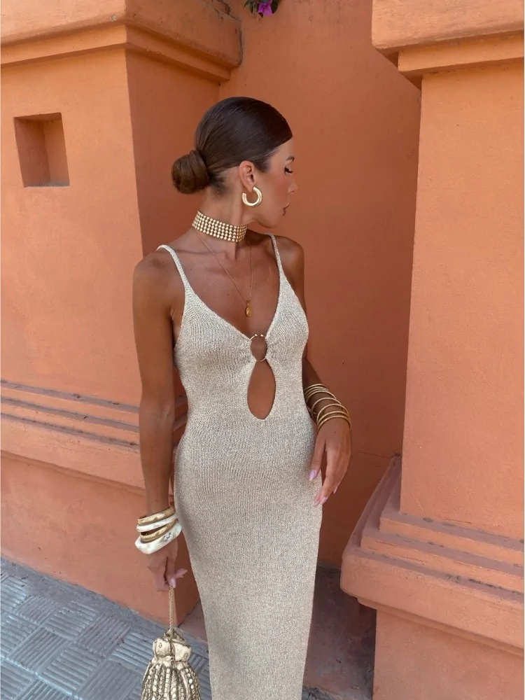 GOLD LUREX DRESS - GARLA