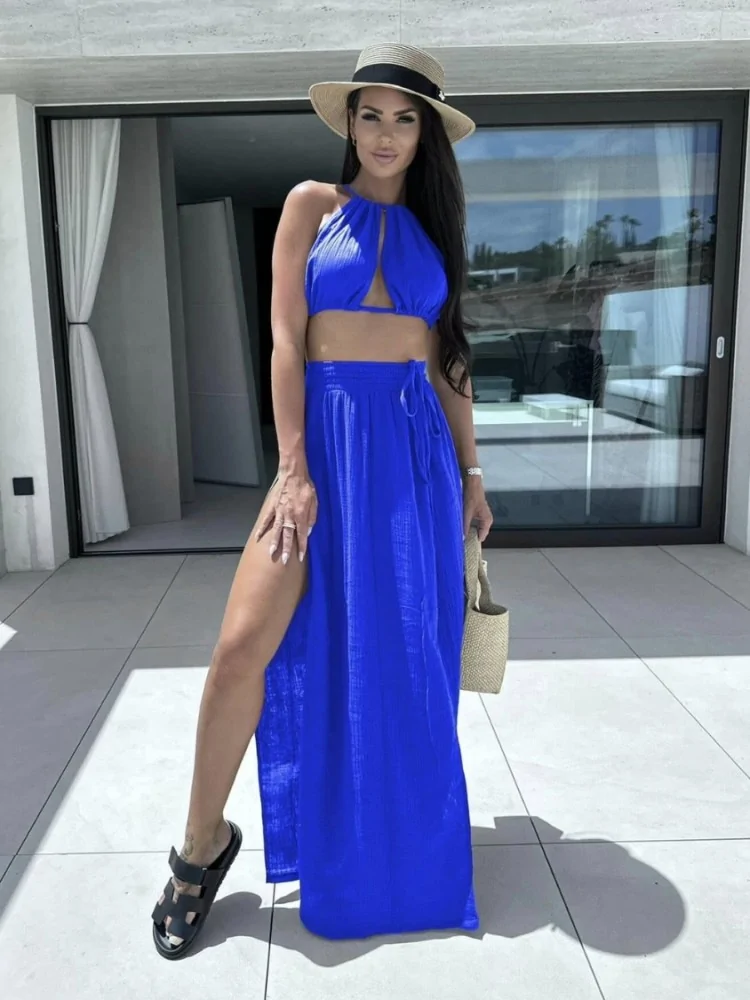 SET OF SKIRT WITH TOP -...