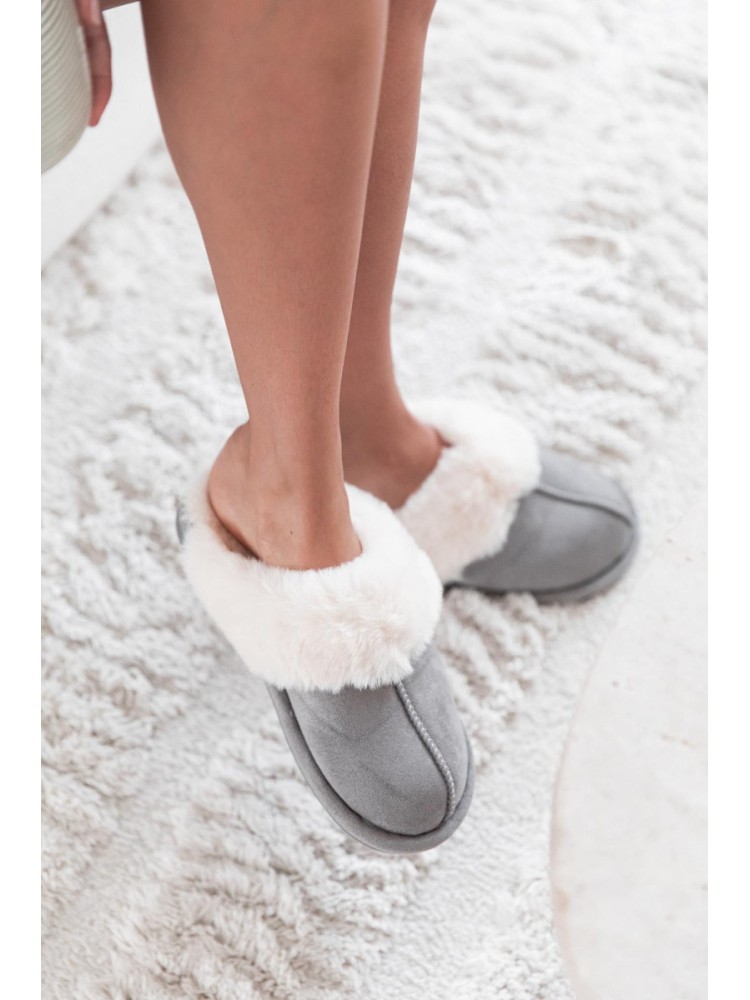 LILY GREY SLIPPERS