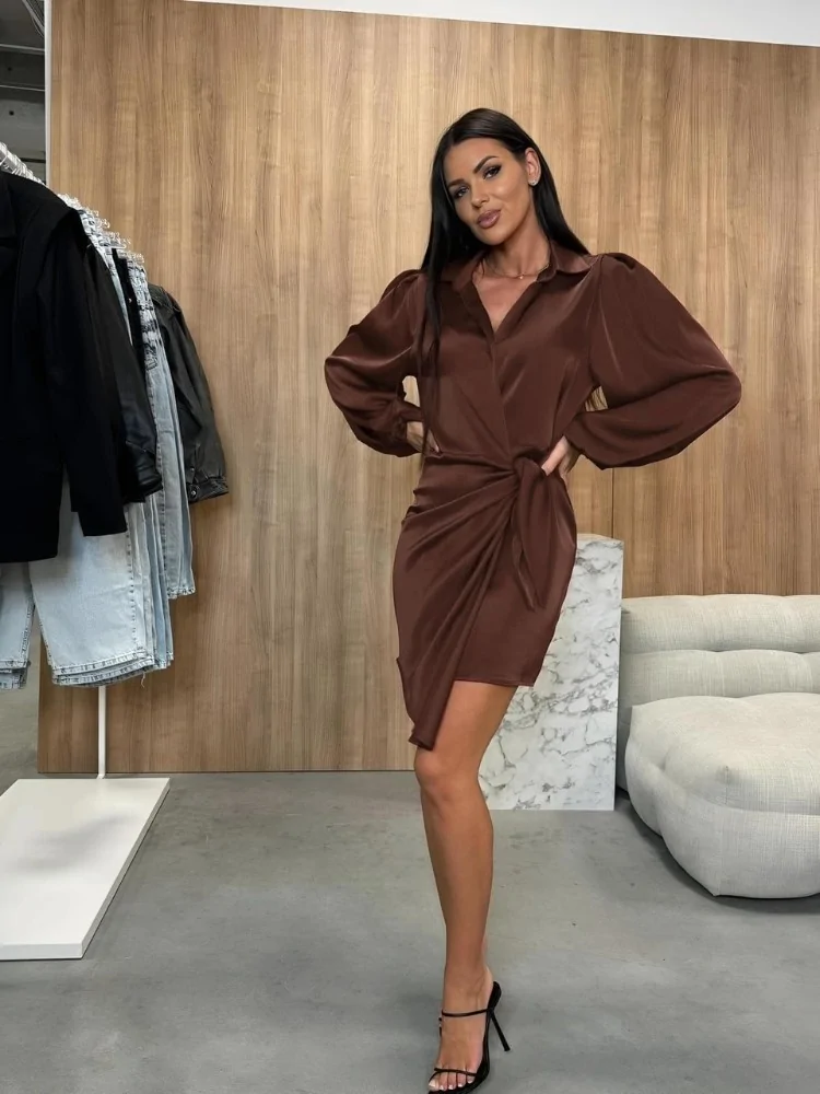 SATIN MINI DRESS - ARADIA