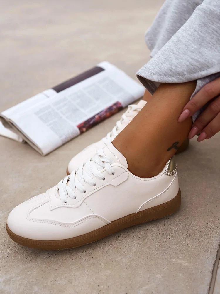 BEIGE SNEAKERS - AGGELA