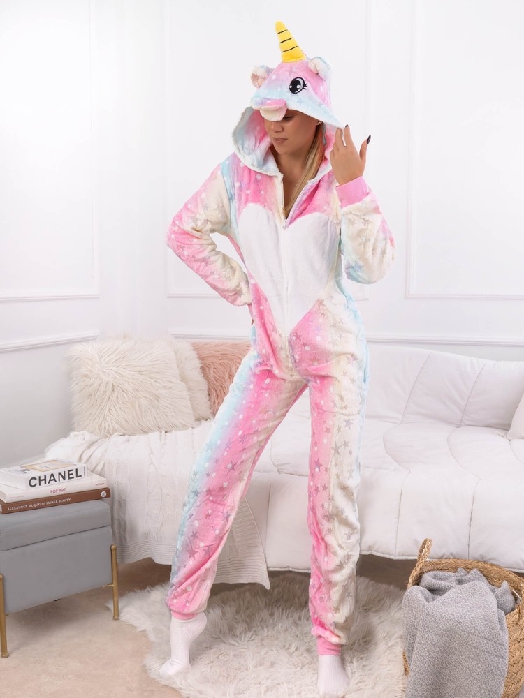 sense-shop ΟΛΟΣΩΜΗ ΠΥΤΖΑΜΑ ONESIE - RAINBOW UNICORN