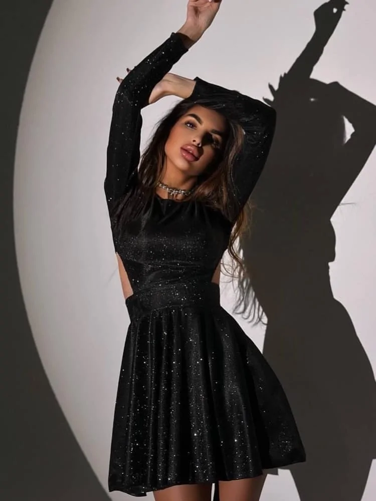 MINI DRESS WITH GLITTER - DOLL