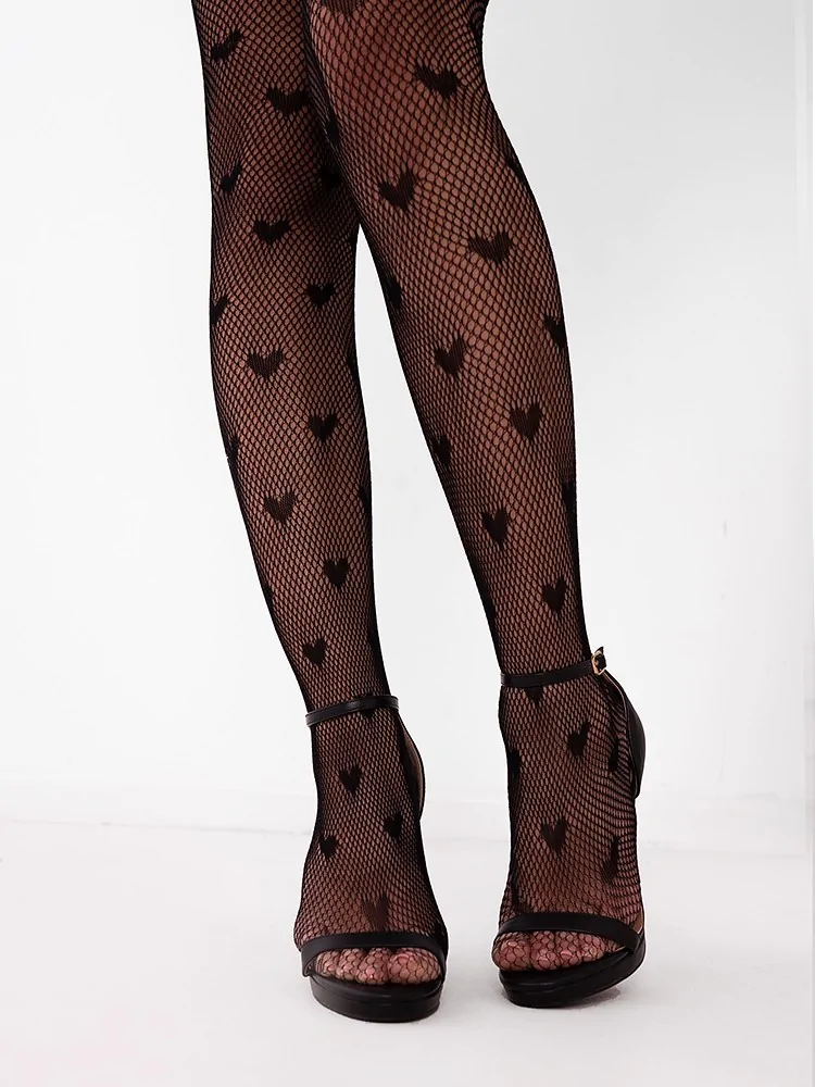 HEARTNET BLACK TIGHTS