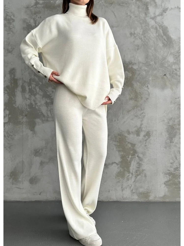 KNITTED HI NECK SET - MELODY