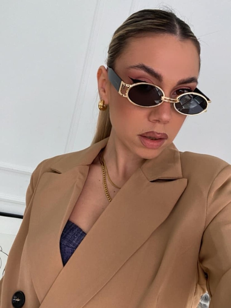 sense-shop ANNAKEY DOTTY GOLD BLACK SUNGLASSES