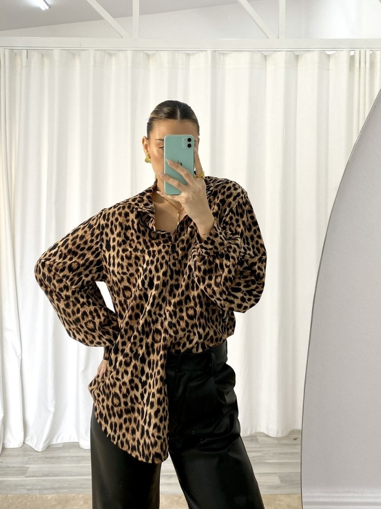 LEOPARD SHIRT - MARINA
