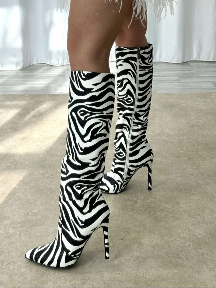ZEBRA PRINT BOOTS - SASSY