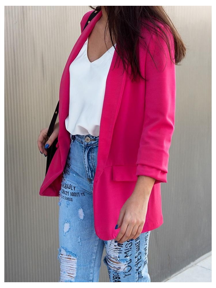 KRISTIA FUSCIA BLAZER
