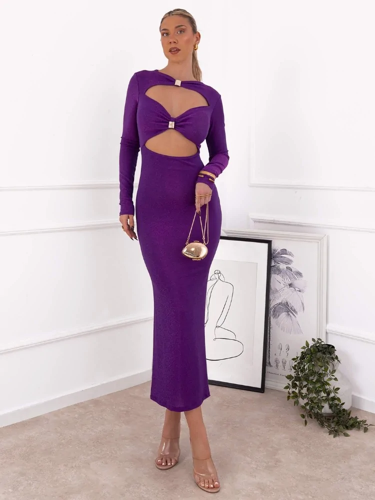 BLACK GLITTERY DRESS - TRUE