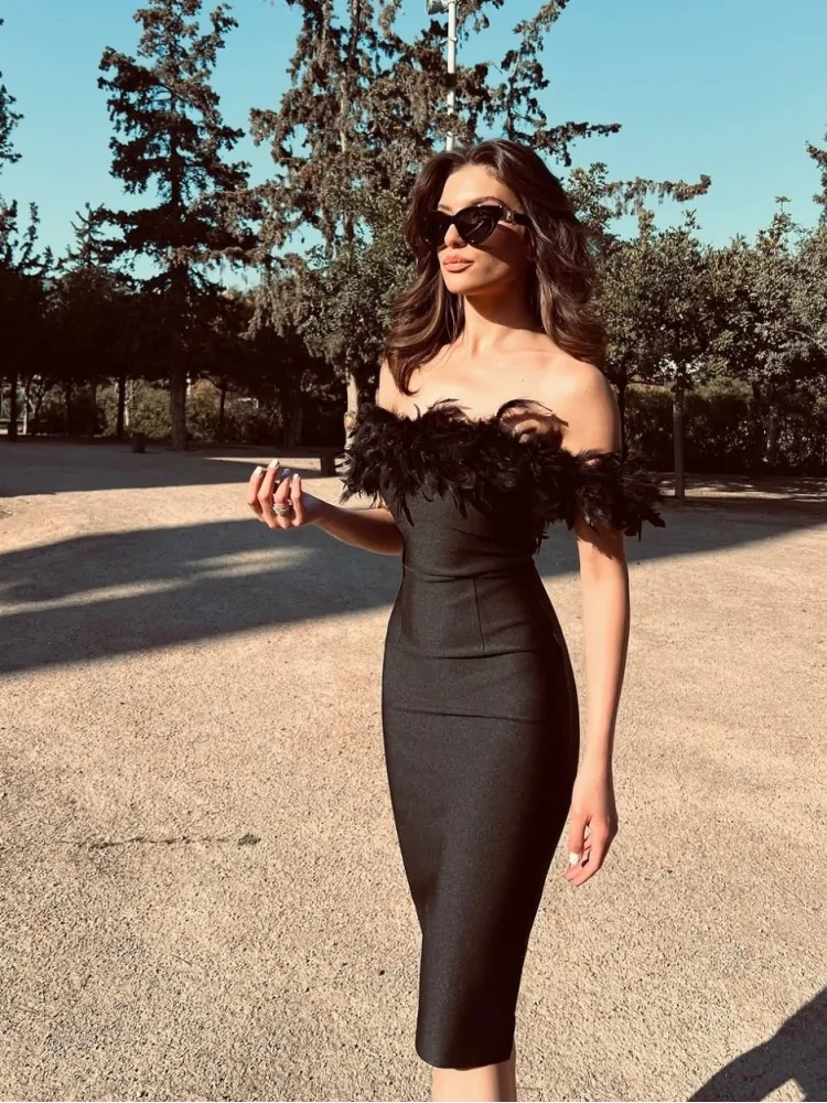 BLACK DRESS BANDAGE - PRISON