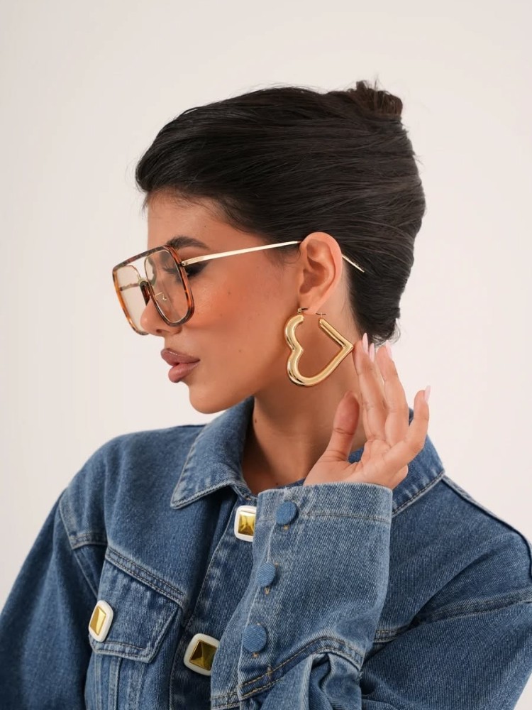 GOLD EARRINGS - BOLD HEART