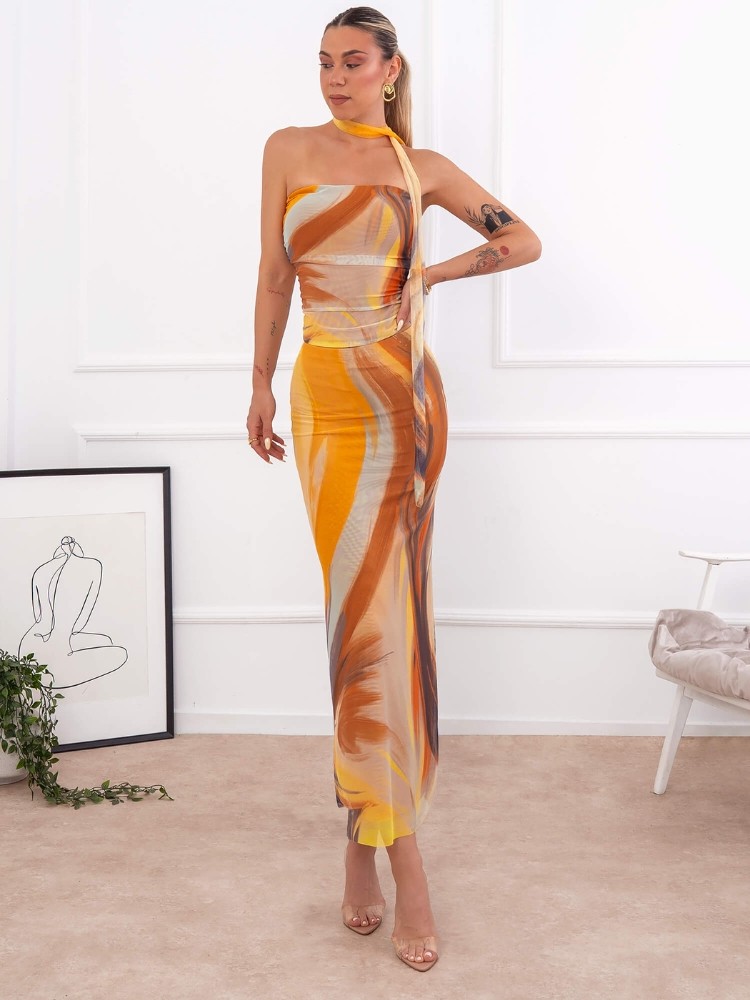 TOP WITH SKIRT SET - SANTORINI