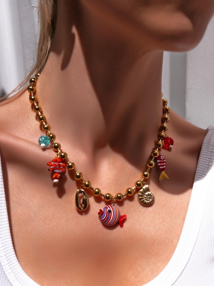 NECKLACE MURANO CHARMS