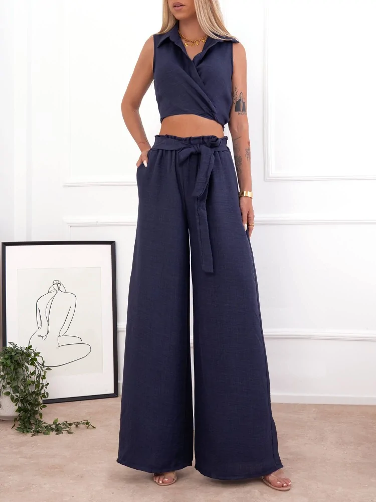 BLUE TOP WITH PANTS SET -...