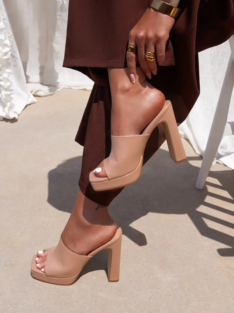 BEIGE MULES - SERGIO