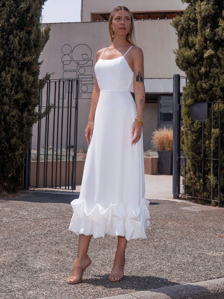 WHITE MAXI DRESS - MARIN