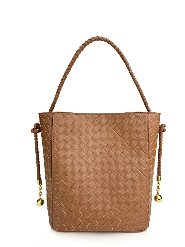 CAMEL LEATHER BAG - FERNALIA