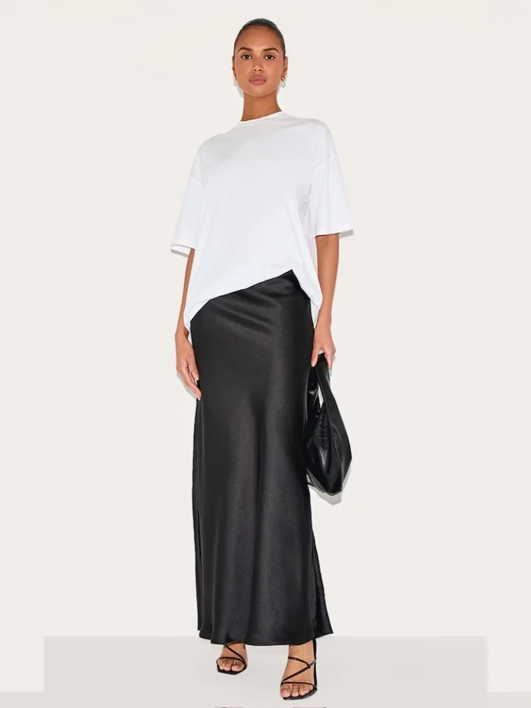 MAXI SATIN SKIRT - AMIRA