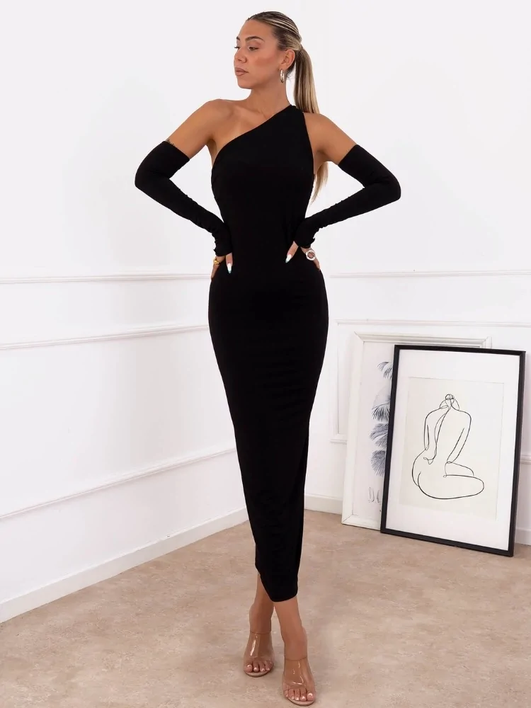 BLACK MAXI DRESS - CADALINA