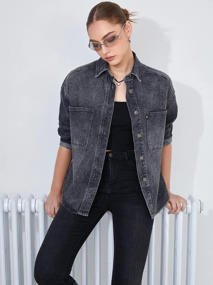 GREY JEANS JACKET - JESS