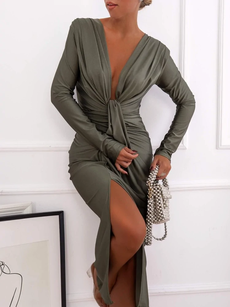 BENTLEY MAXI OIL DRESS