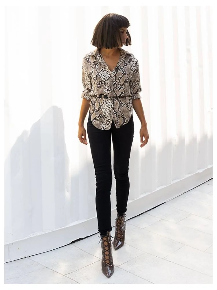 EVAS SNAKE PRINT SHIRT